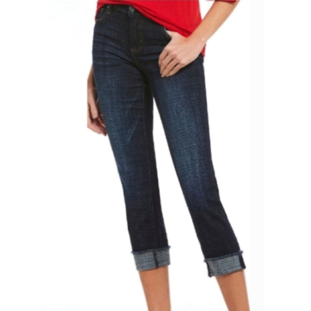 Jean Capris w/ Wide Cuffs - Picture 5 of 5